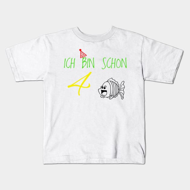 Children's birthday 4 years gift t-shirt Kids T-Shirt by KK-Royal